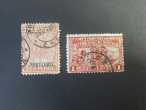 Transvaal 1895 Sc 164,165 FU