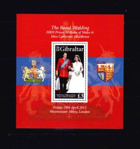 Gibraltar: 2011, Royal Wedding,  MNH M/Sheet