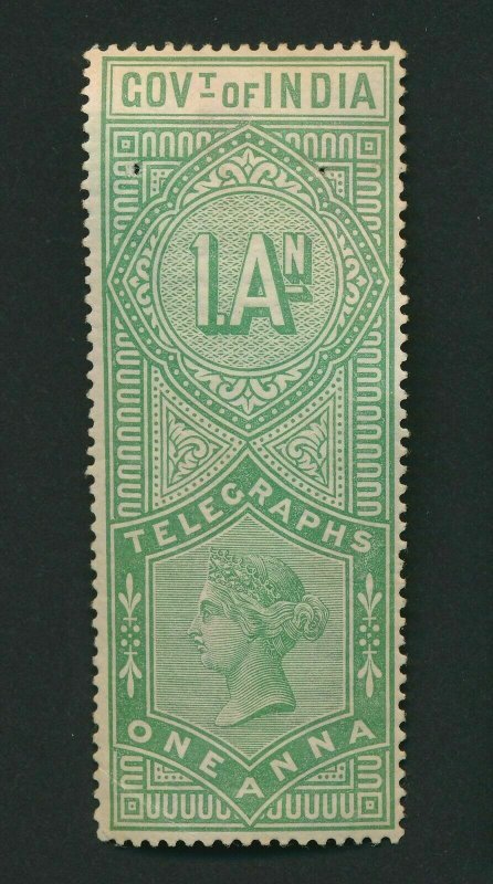 INDIA QV TELEGRAPH STAMPS 1AS MINT 