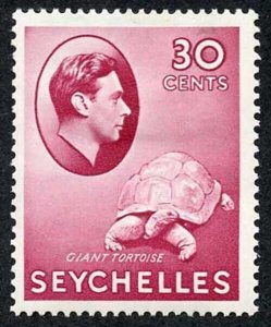 Seychelles SG142 KGVI 30c carmine M/Mint