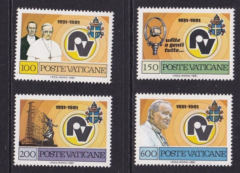 Vatican City  #681-684  MNH  1981  Vatican Radio