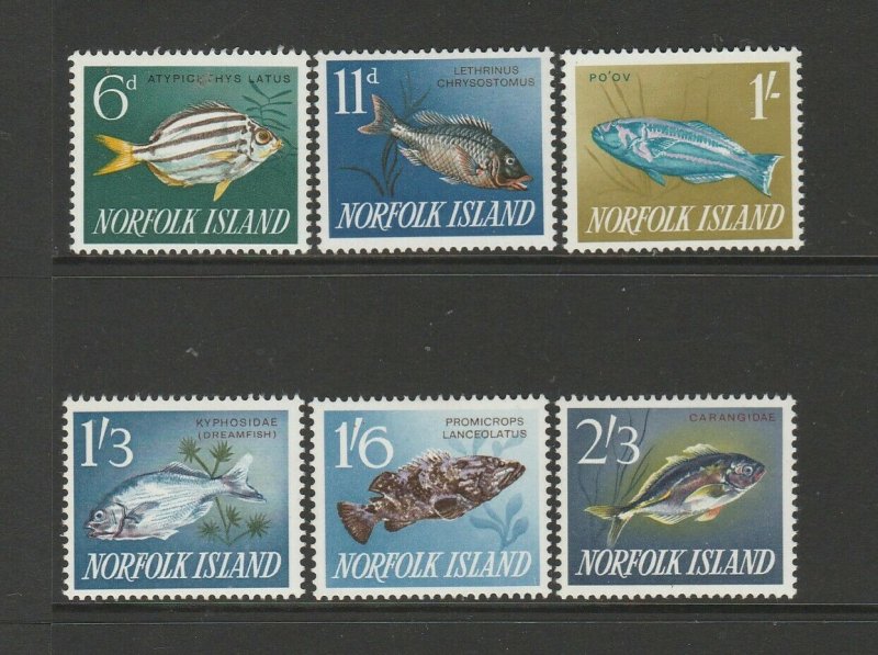 Norfolk Island 1962/3 Fish set UM/MNH SG 43/8