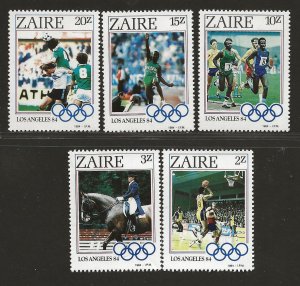 ZAIRE SC# 1154-58   VF/MNH