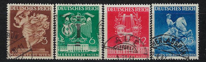 Germany Reich Scott # 502 - 505, used