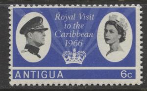 Antigua - Scott 161 - Royal Visit - 1966 - MLH - Single 6c Stamp