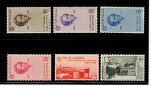 Italy #349 - #354 Very Fine Never Hinged Set