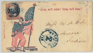 58681 - United States USA - POSTAL HISTORY: PATRIOTIC cover from NASHVILLE 1862