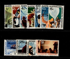 AUSTRALIA - Antarctic Territory QEII SG8-18, complete set, FINE USED. Cat £25.