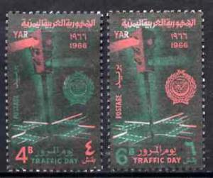 Yemen - Republic 1966 Traffic Day perf set of 2 unmounted...