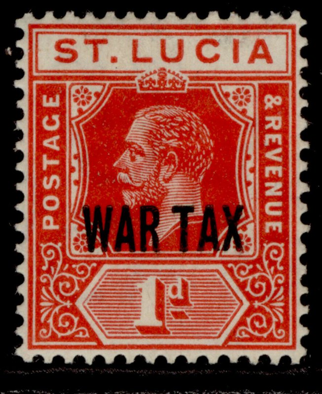 ST. LUCIA GV SG90, 1d scarlet, LH MINT. 