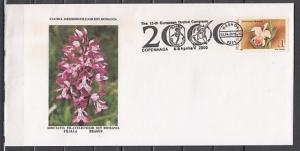 Romania, APR/2000 issue.. Orchid Conference cancel on Cachet Cover.