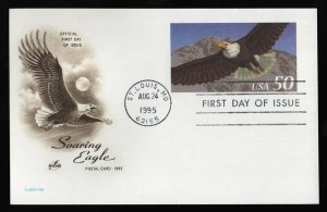 #UX219A 50c Bald Eagle, Art Craft FDC **ANY 5=FREE SHIPPING**