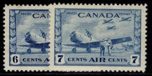 CANADA GVI SG399-400, complete set, M MINT. Cat £37.