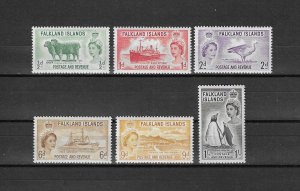 FALKLAND ISLANDS 1955/7 SG 187/92 MINT Cat £40