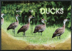 Nevis 2014 MNH Ducks 1v S/S II Birds West Indian Whistling Duck
