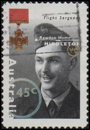 Australia 1439 - Used -45c Flight Surg.R. H. Middleton (Die-cut)(1995)(cv $1.70)