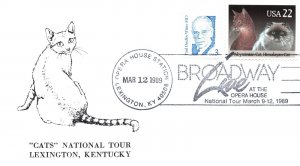 US EVENT SPECIAL PICTORIAL POSTMARK CATS LIVE BROADWAY OPERA NATIONAL TOUR '89