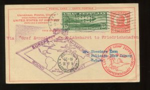 C13 Graf Zeppelin Air Mail Used Stamp on Uprated May 30 1930 Post Card LV6251