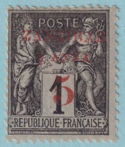 FRANCE OFFICES ABROAD - ZANZIBAR 12  MINT HINGE REMNANT OG * VERY FINE! - RYL