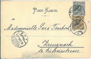 27199  - GERMANY -  POSTAL HISTORY : Postcard  from MANHEIM 1900