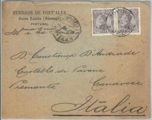 75414  - PORTUGAL - Postal History - COVER  to ITALY  1910