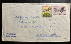 1954 Lobito Portuguese Agola Airmail Cover To Essen Germany