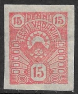 ESTONIA 1919-20 15p Symbols Issue Sc 31 MH