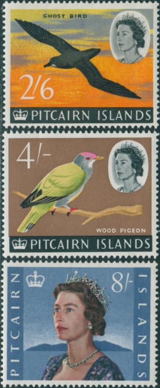 Pitcairn Islands 1964 SG46-48 Birds QEII MLH