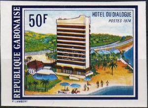 Gabon stamp  Hotel on the seashore imperforated stamp 1975 MNH, Imperf.  WS18973