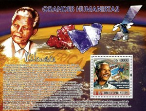 Sao Tome 2007 - Nelson Mandela, Great Humanists - Souvenir Sheet - MNH