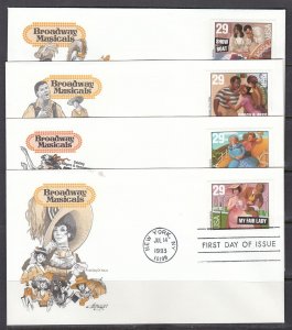 USA Scott 2767-70 Artmaster FDC - Broadway Musicals