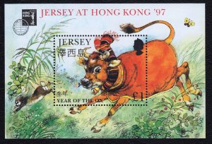 Jersey 1997 Year of The Ox Mint MNH Miniature Sheet SC 777a