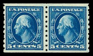 momen: US Stamps #396 Coil Pair MNH OG PSE Graded VF-80 LOT #88195