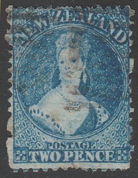 NEW ZEALAND 1864 2d Chalon perf 12½ SG114 used Retouched...................65567