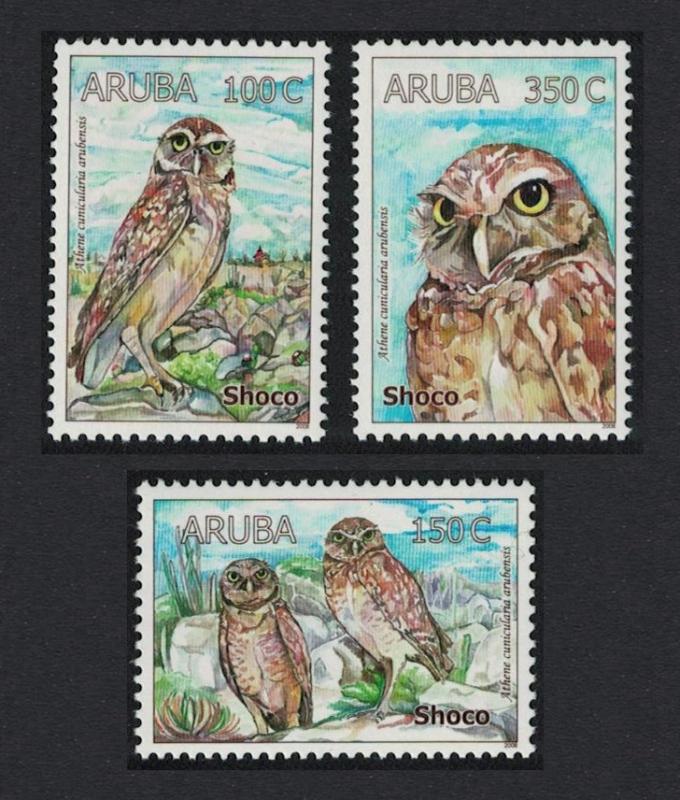 Aruba Burrowing Owl Athene cunicularia arubensis 3v SG#421-423