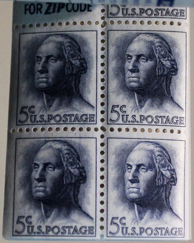 US Stamps # 1213A MNH Booklet 112 5 Lines Lot Of 4 Panes Scott Value $360.00