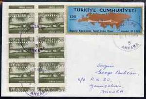 Turkey 1973 locally used cover bearing 1959-60 Euphrates ...