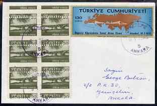 Turkey 1973 locally used cover bearing 1959-60 Euphrates ...