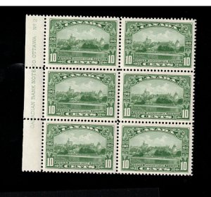 Canada #215 Very Fine Never Hinged Plate #2 Lower Left Block Of Six