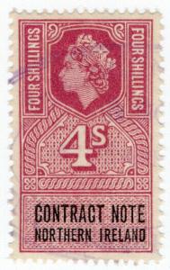 (I.B) Elizabeth II Revenue : Contract Note (Northern Ireland) 4/-
