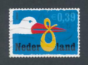 Netherlands 2002 Scott 1109 used - Stork, birth announcement