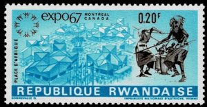 1966-1972 Group of 30 Used Stamps o Rwanda