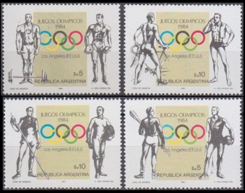 1984 Argentina 1696-1699 1984 Olympic Games in Los Angeles