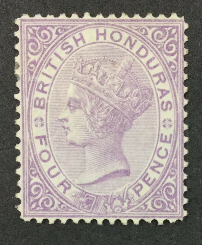 MOMEN: BRITISH HONDURAS SG #14 P14 CROWN CC UNUSED £300 LOT #61711