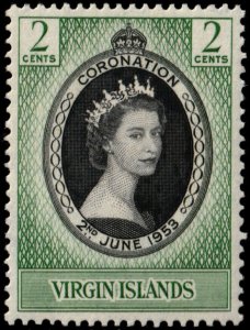 ✔️ VIRGIN ISLANDS 1953 - CORONATION - SC.  114 MNH ** [5CW2]