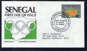 Senegal 1008 Summer Olympics Typed FDC