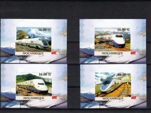 Mozambique 2010 Japanese Trains 6 SS MNH VF 