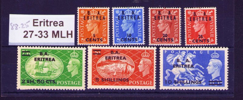 GB Eritrea Africa Scott 27-33 MLH VF