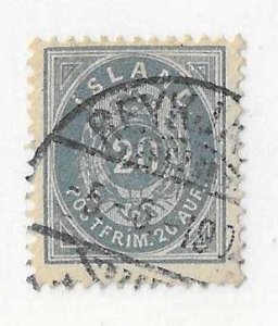 Iceland Sc #28   20aur  used VF