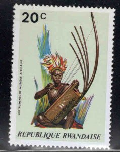 RWANDA Scott 515 Unused musical insturment stamp